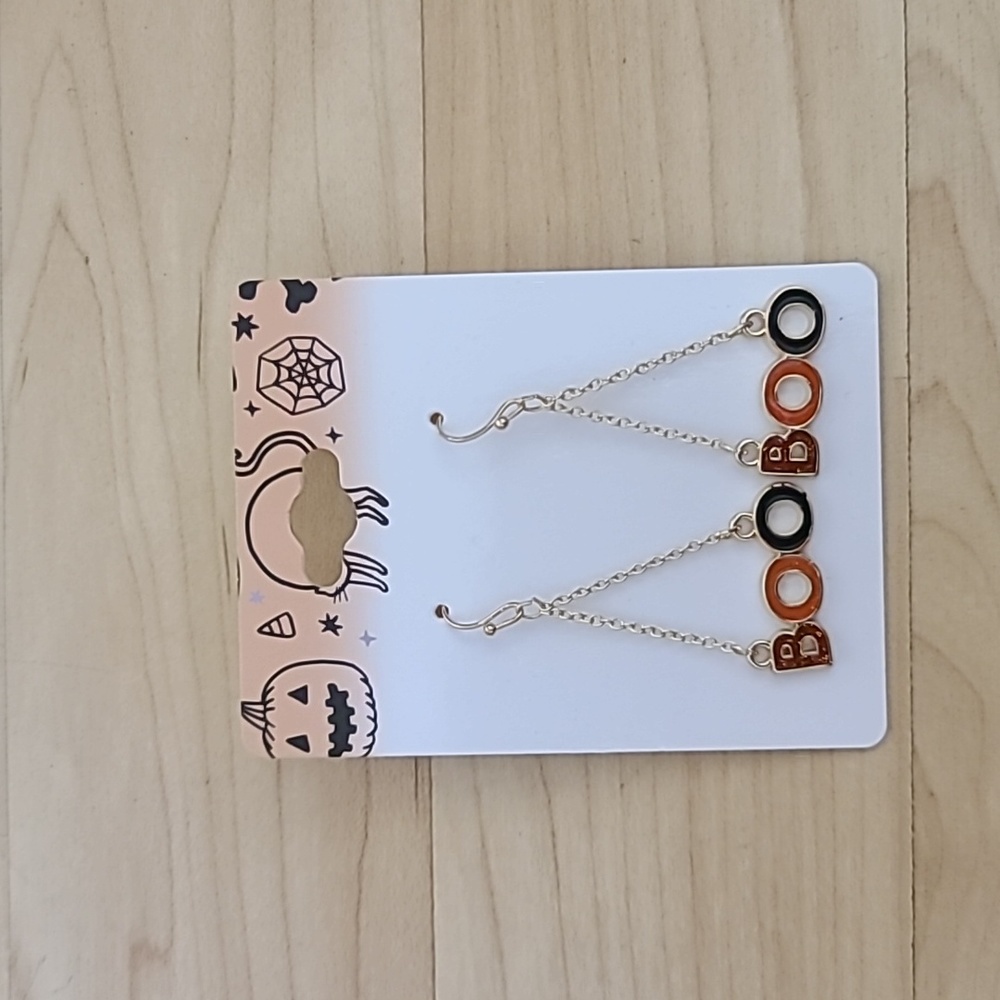 Boo earrings, Halloween jewelry, Halloween charms and fun, charm jewelry